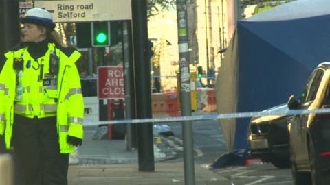 Police incident in Deansgate. Manchester