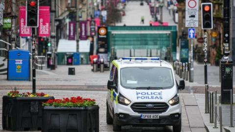 Police vehicle in Glasgow