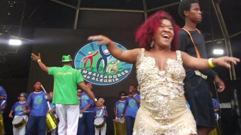 A samba dancer.