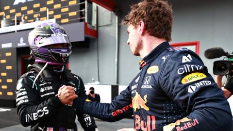 Lewis Hamilton and Max Verstappen