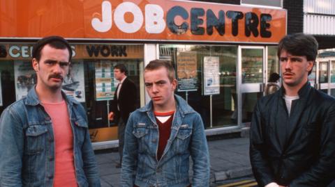 Three unemployed brothers in south Wales, 1983