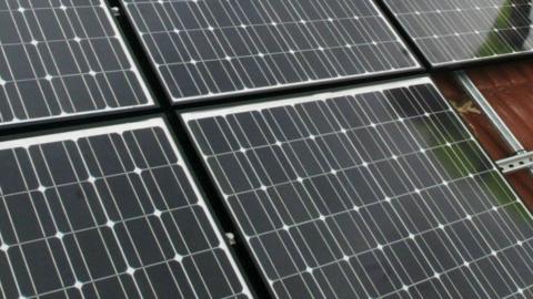 Picture of solar panels