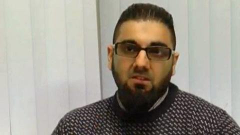 Still from a video clip showing Usman Khan praising Learning Together