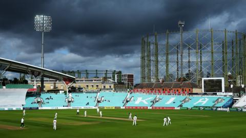 Surrey in action against Nottinghamshire in the County Championship at the Kia Oval in September 2019