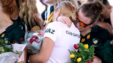 Members of the public take part in a vigil on Wednesday 14 June 2023 at the University of Nottingham after three people were killed and another three hurt in connected attacks