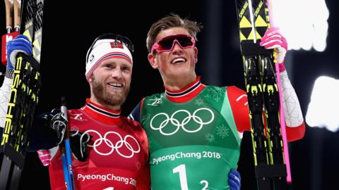 Norway's Martin Johnsrud Sundby and Johannes Hosflot Klabo