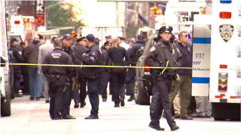 Midtown Manhattan, where a suspicious package was found.