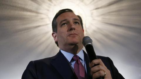 Senator Ted Cruz speaking during the US Presidential election in 2016