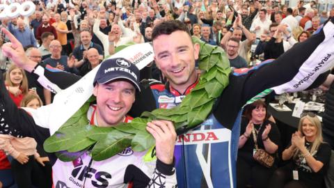 Alastair Seeley (left) has won a record 27 North West 200 races while Glenn Irwin (right) claimed a Superbike double in 2022