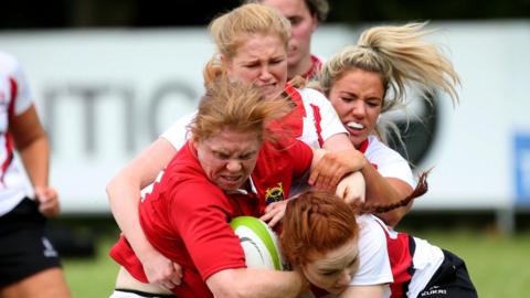 Ulster's women in action against Munster in the 2018 interprovincials