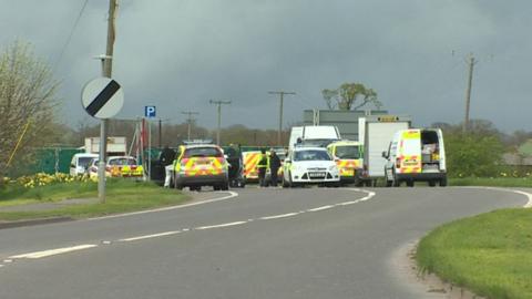 Police at crash scene