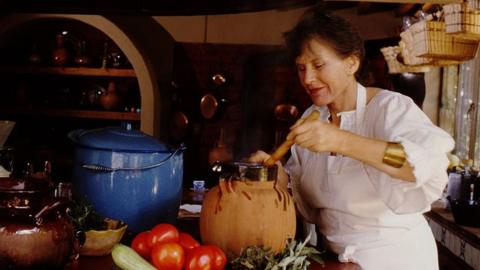 Cookbook author Diana Kennedy at home in Zitacuaro, Mexico in November 1989.