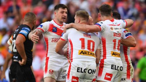 St Helens celebrate