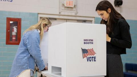 Two people vote in Ohio