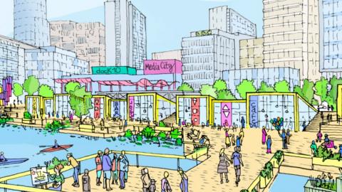 Drawings of how the Media City development could look