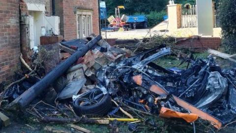 McLaren car crash site