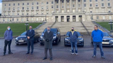 Taxi drivers met with Infrastructure Minister Nichola Mallon to discuss a financial support package