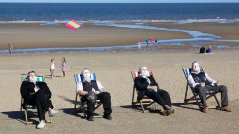 Performers at the SEAS Festival on the Lincolnshire coast