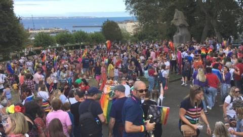 Crowds at Guernsey Pride