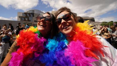 Pride Edinburgh marchers