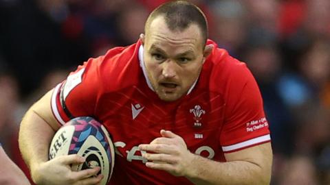 Ken Owens attacks for Wales