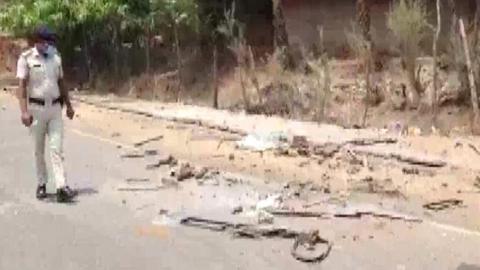 A policeman in Gadchinchle village of Palghar where 3 people were lynched on suspicion of theft