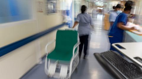 A general view of staff on an NHS hospital ward.