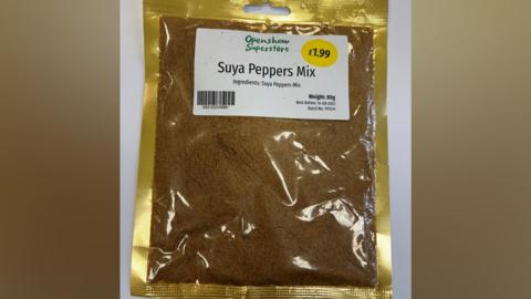 A bag of Suya Peppers Mix