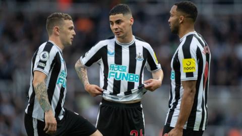 Kieran Trippier, Miguel Almiron and Callum Wilson 