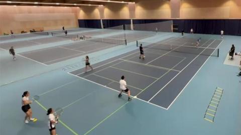  Tennis players at Lee Valley Hockey and Tennis Centre