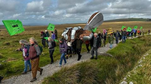 Campaigners in Dartmoor