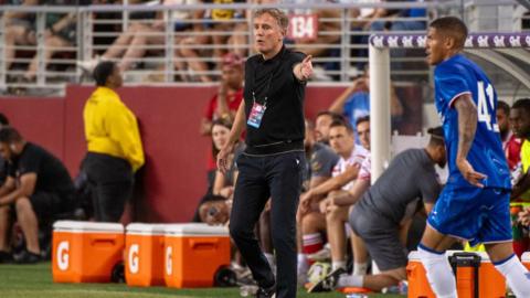 Phil Parkinson on the touchline during Wrexham's pre-season tour of America in 2024
