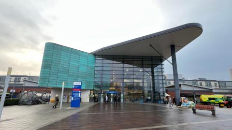 Outside view of the Royal Derby Hospital