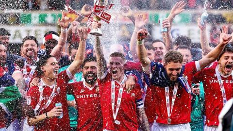 Wrexham celebrate promotion