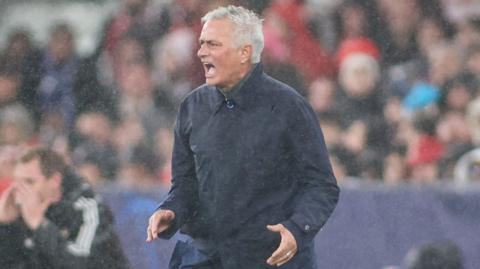 Jose Mourinho during Benfica's win against Real Madrid