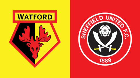 Watford and Sheffield United club badges