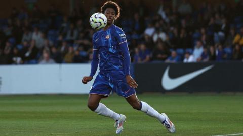 Josh Acheampong playing for Chelsea under-21s