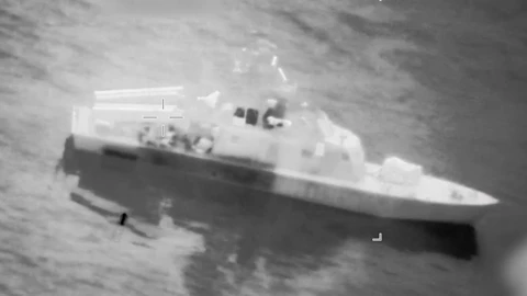 Iranian ship about to be hit by US missile, in footage released by US Centcom