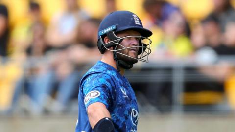 England opener Ben Duckett walks off after being dismissed