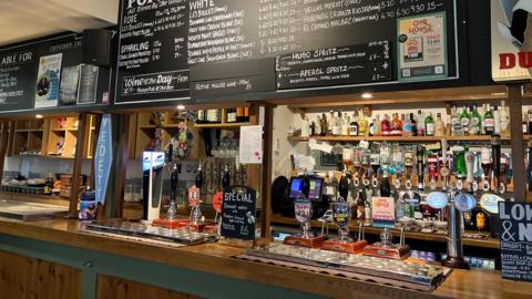 The bar at a local pub