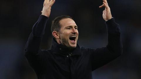 Coventry City boss Frank Lampard celebrates victory over Swansea