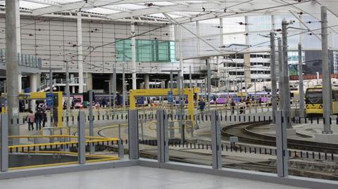 Interior view of Manchester's Victoria station