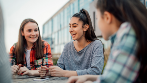 Young people talking