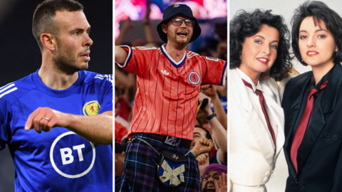Andy Considine, a Scotland fan at the World Cup and Baccara