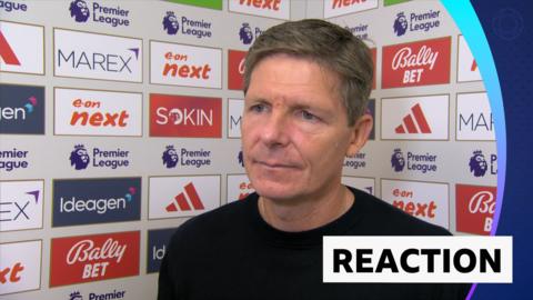 Oliver Glasner during his post-match interview
