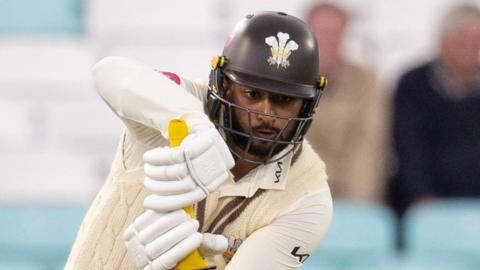 Ryan Patel plays a shot for Surrey