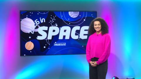Nina on the Newsround set