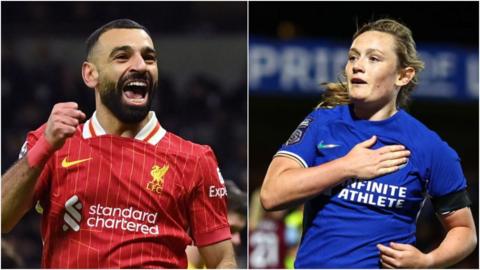 Mo Salah and Erin Cuthbert 