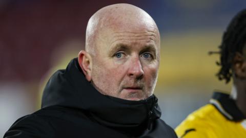 David Martindale looks dejected during Livingston's defeat by Hearts
