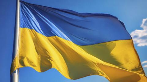 Ukrainian flag.